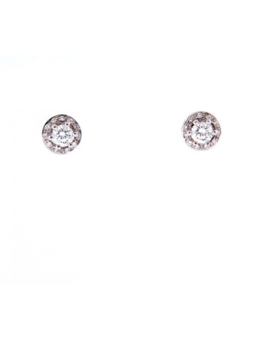 DAMIANI MINOU orecchini in oro bianco e diamanti 0.44 ct. FULL PAVE' - REF: 20016276