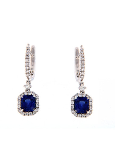 Crivelli Sapphire Collection Gold Earrings , Diamonds and sapphires 2.19 ct - 327-2049