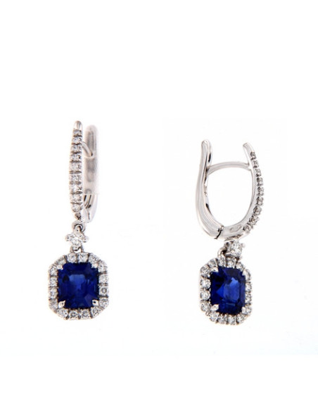 Crivelli Сапфировая коллекция Золотые серьги, бриллианты и сапфиры 2.19 ct - 327-2049