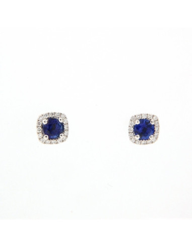 Crivelli Sapphire Collection Gold Earrings , Diamonds and sapphires 0.97 ct - 234-4502