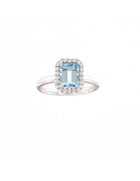 Crivelli AcquaMarina Collection Кольцо с золотом, бриллиантом и аквамарином 1,35 карата - 327-3083BIS