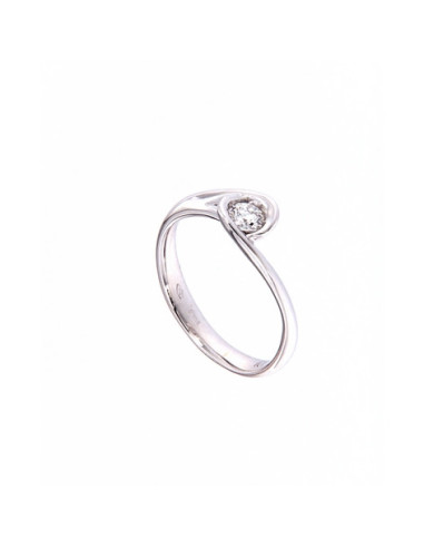 GOLAY collezione Calla anello oro bianco e diamante ct. 0.12