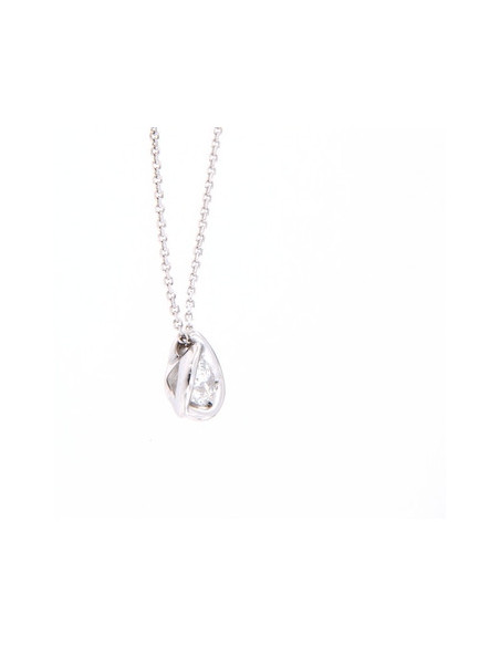 GOLAY collection Calla white gold necklace and diamond ct. 0.33