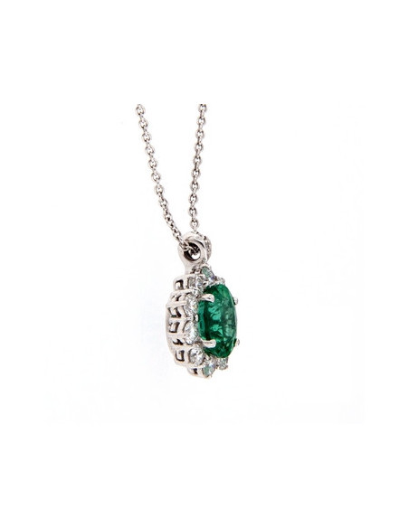 Crivelli Коллекция Smeraldo ожерелье из золота, бриллиантов и изумруда 1.28 ct - 024-G0530-C