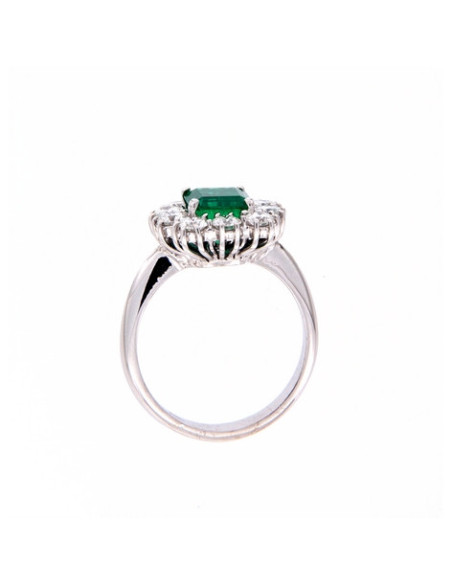 Crivelli Коллекция Smeraldo Кольцо из золота, бриллиантов и изумруда 1.52 ct - 110-CONT