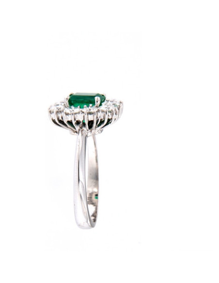 Crivelli Коллекция Smeraldo Кольцо из золота, бриллиантов и изумруда 1.52 ct - 110-CONT