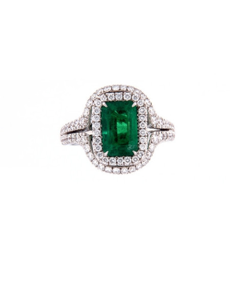 Crivelli Коллекция Smeraldo Кольцо из золота, бриллиантов и изумруда 2.94 ct - 000-3103NS