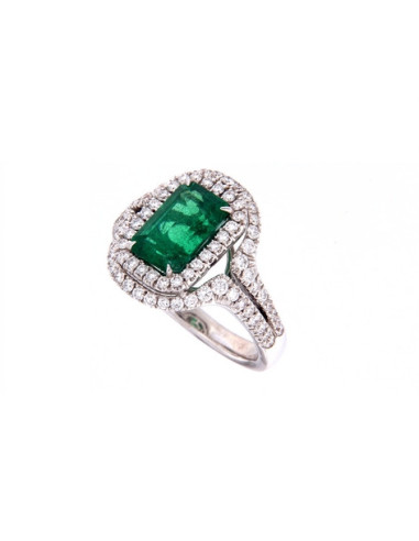 Crivelli Emerald Collection Gold Ring, Diamonds and emerald 2.94 ct - 000-3103NS