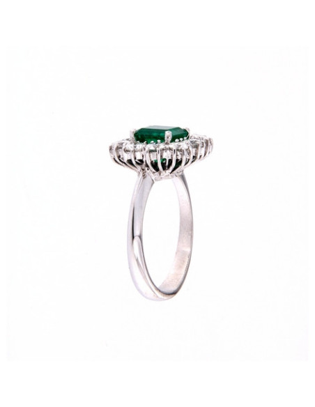 Crivelli Коллекция Smeraldo Кольцо из золота, бриллиантов и изумруда 1.52 ct - 110-CONT