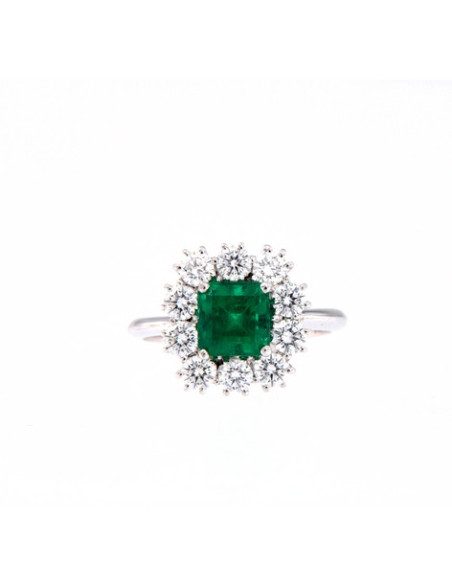 Crivelli Коллекция Smeraldo Кольцо из золота, бриллиантов и изумруда 1.52 ct - 110-CONT