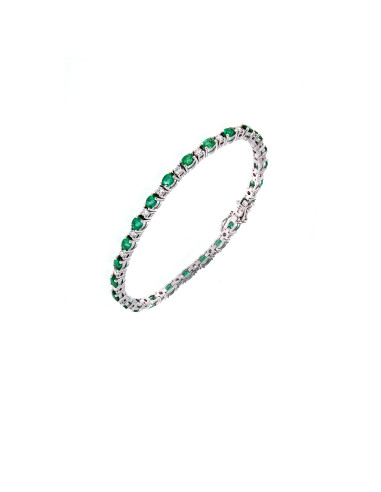 Crivelli Emerald Collection Gold Bracelet, Diamonds and emerald 3.60 ct - 057-247-1
