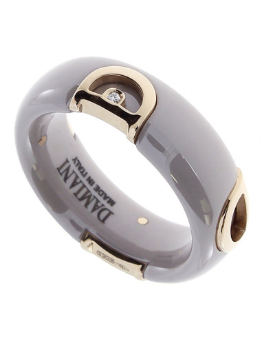 Damiani D.ICON Keramik-Ring Cappuccino, Rotgold...