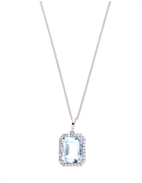 Crivelli AcquaMarina Collection Колье из золота, бриллиантов и аквамарина 3.94 кар. - 372-3108