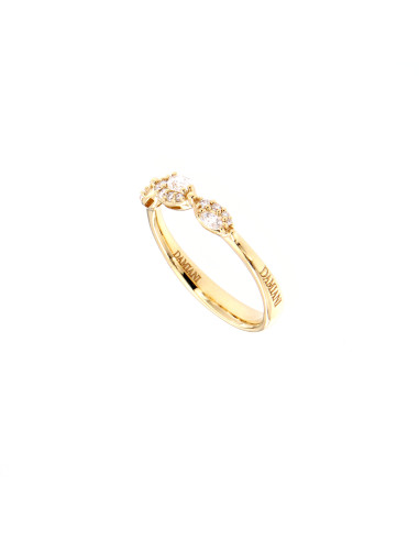 DAMIANI EMOZIONI TRILOGY ring in yellow gold and diamonds - 20088046