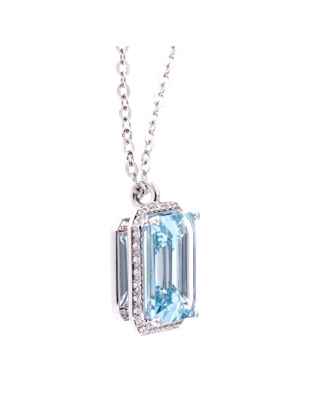 DAMIANI MINOU ожерелье из белого золота и аквамарин (5.00 ct) - 20088522