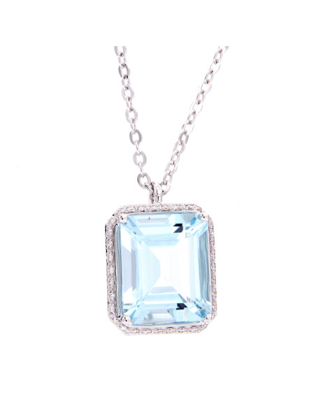 DAMIANI MINOU ожерелье из белого золота и аквамарин (5.00 ct) - 20088522