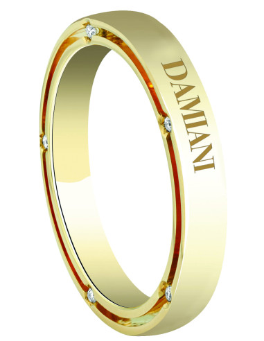 LE FEDI DAMIANI D SIDE IN ORO GIALLO e DIAMANTI 5 5 Spessore 3.3 mm DSIDE OG 3.3 5 5