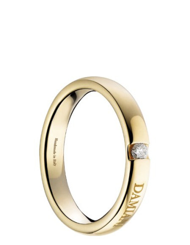 LE FEDI DAMIANI VERAMORE IN ORO GIALLO CON DIAMANTE ESTERNO Spessore 2.7 mm