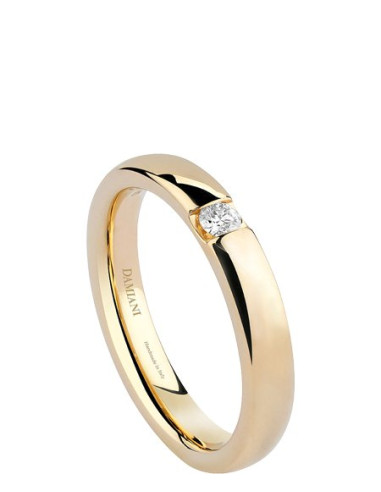 LE FEDI DAMIANI VERAMORE IN ORO GIALLO CON DIAMANTE ESTERNO Spessore 3.5 mm