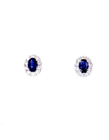 GOLAY Sapphire Collection Earrings in gold, diamonds and sapphires 1.26 ct - OCL042DIZB