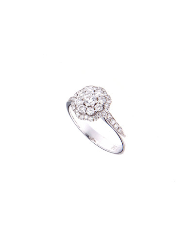 GOLAY collezione Classic "FIORE" anello oro bianco e diamanti ct. 0.68 - ACT004DI1