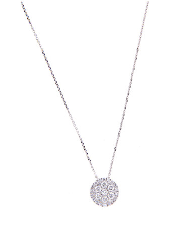 GOLAY collection Classic "Geometrie di Luce" white gold necklace and diamonds ct. 0.48 - PPV003DI3