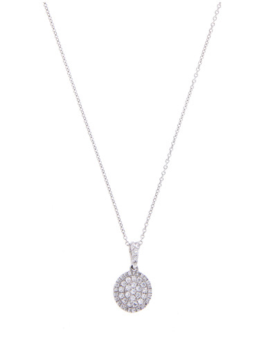 GOLAY collection Classic "Geometrie di Luce" white gold necklace and diamonds ct. 0.26 - GKT105012