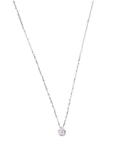 GOLAY collezione CALLA collana in oro bianco e diamanti ct. 0.05 - GIM34