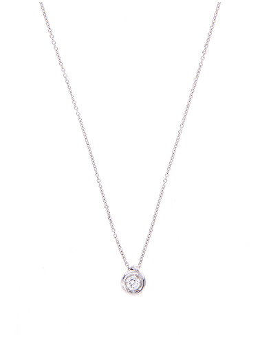 GOLAY Классическая коллекция «CALLA» ожерелье из белого золота и алмазов карат. 0,15 - GIM34
