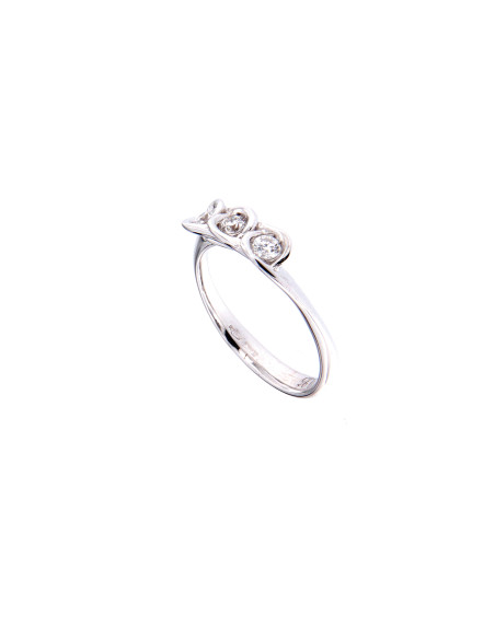 GOLAY sammlung Calla Ring "Trilogy" aus Weißgold und Diamanten ct 0.25 - AIM34TR8