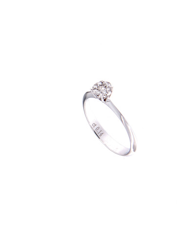 GOLAY collezione Classic "CERCHIO DI LUCE" anello oro bianco e diamanti ct. 0.14 - AGICE00