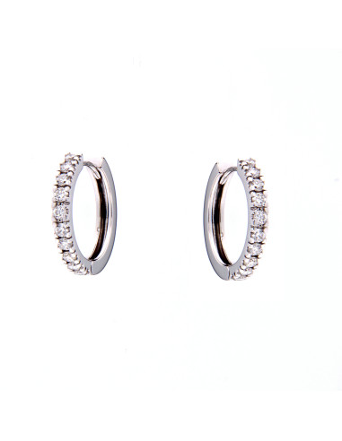 SOPRANA collezione DIAMANTI orecchini "Cerchio" in oro bianco e diamanti 0.59 ct - paigemOS3