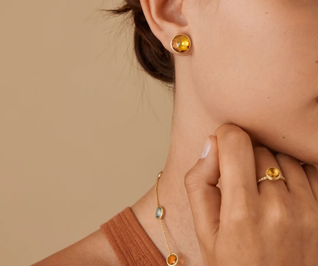 Orecchini Marco Bicego Donna Jaipur in Oro giallo Quarzo OB1739-QG01 - immagine 2