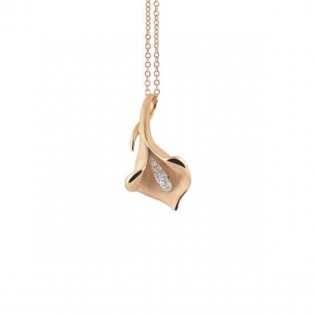 Pendente Annamaria Cammilli Donna Calla in Oro rosa Diamante GPE0197J - immagine 3