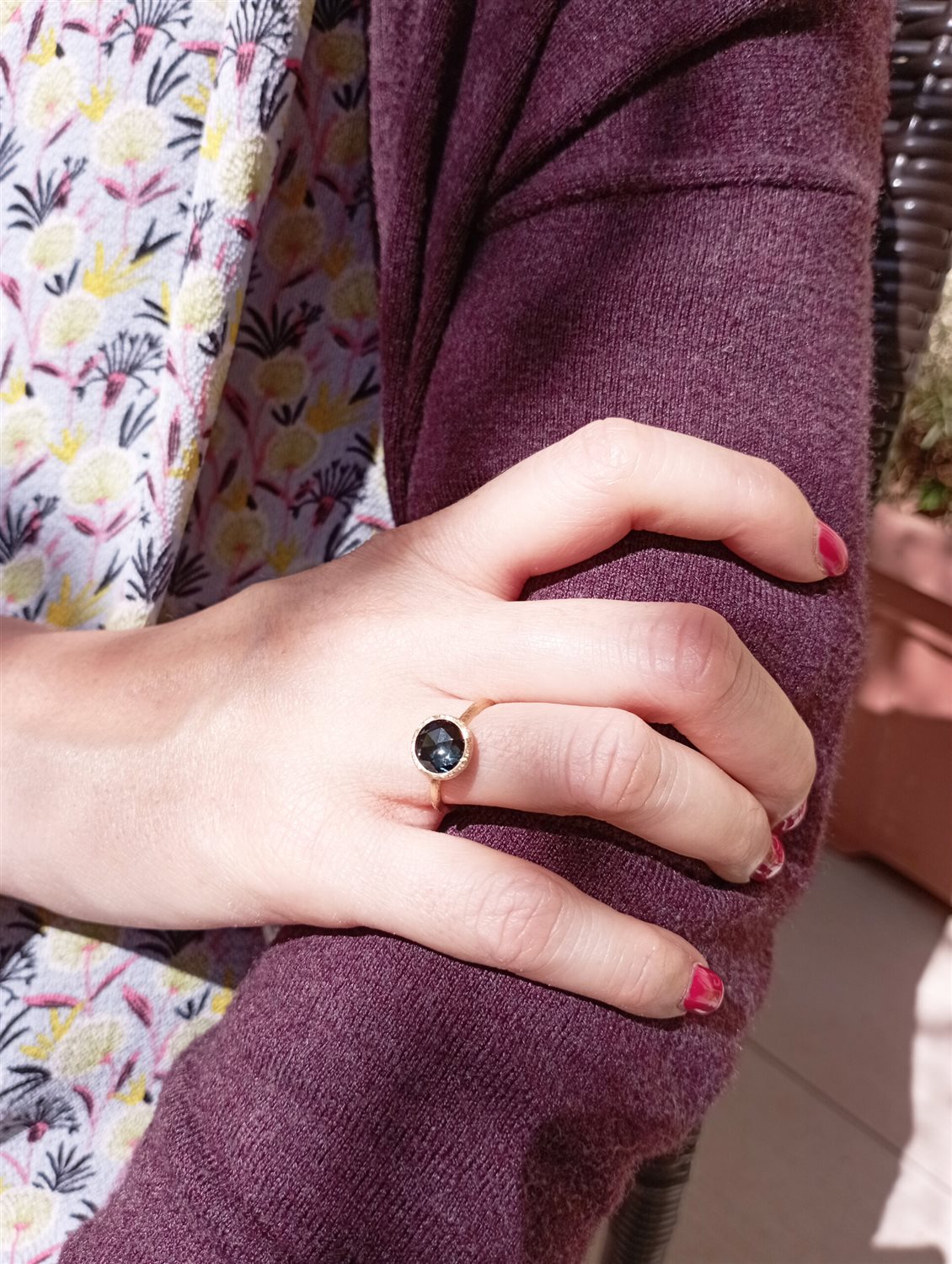 Anello Marco Bicego Donna Jaipur in Oro giallo Topazio blu - immagine 2