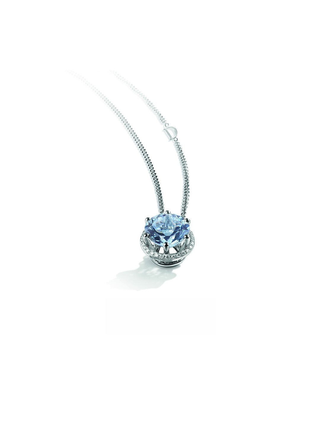Collana Damiani Donna Minou in Oro bianco Acquamarina 20072792 - immagine 3