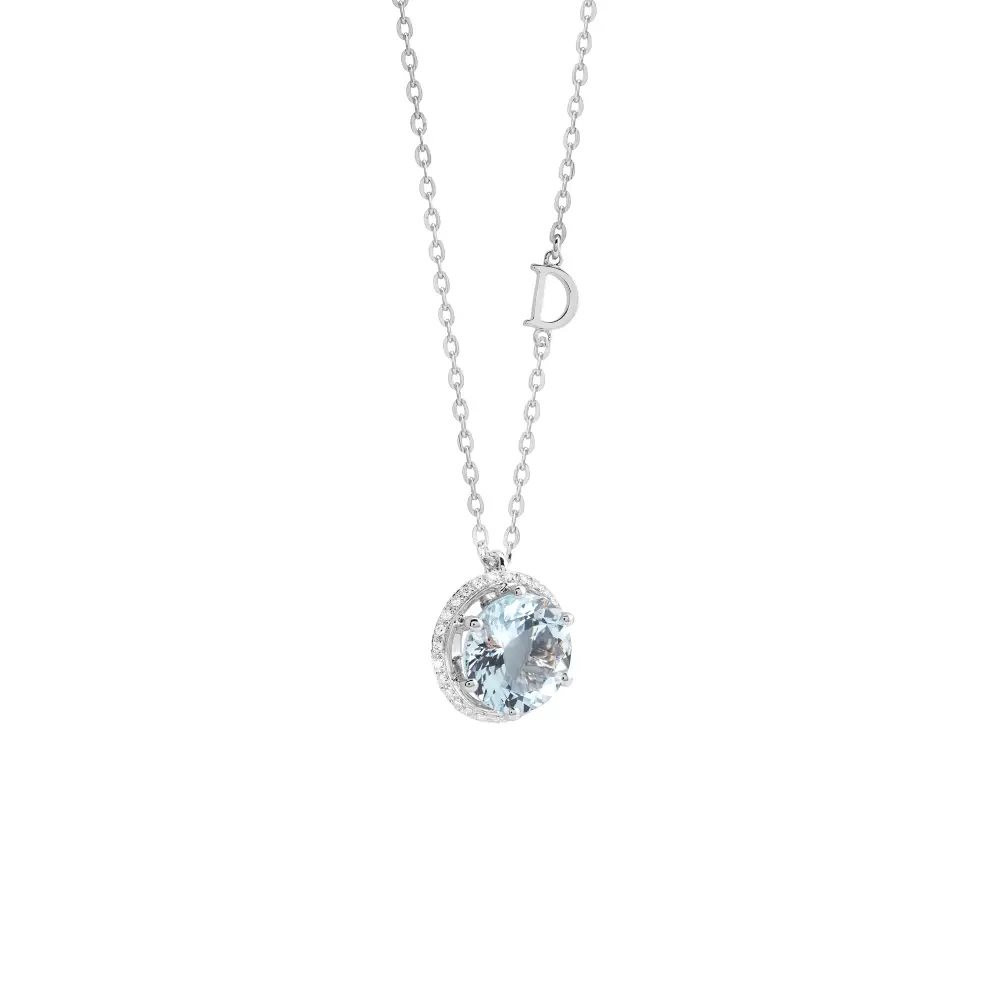 Collana Damiani Donna Minou in Oro bianco Acquamarina 20072792 - immagine 6