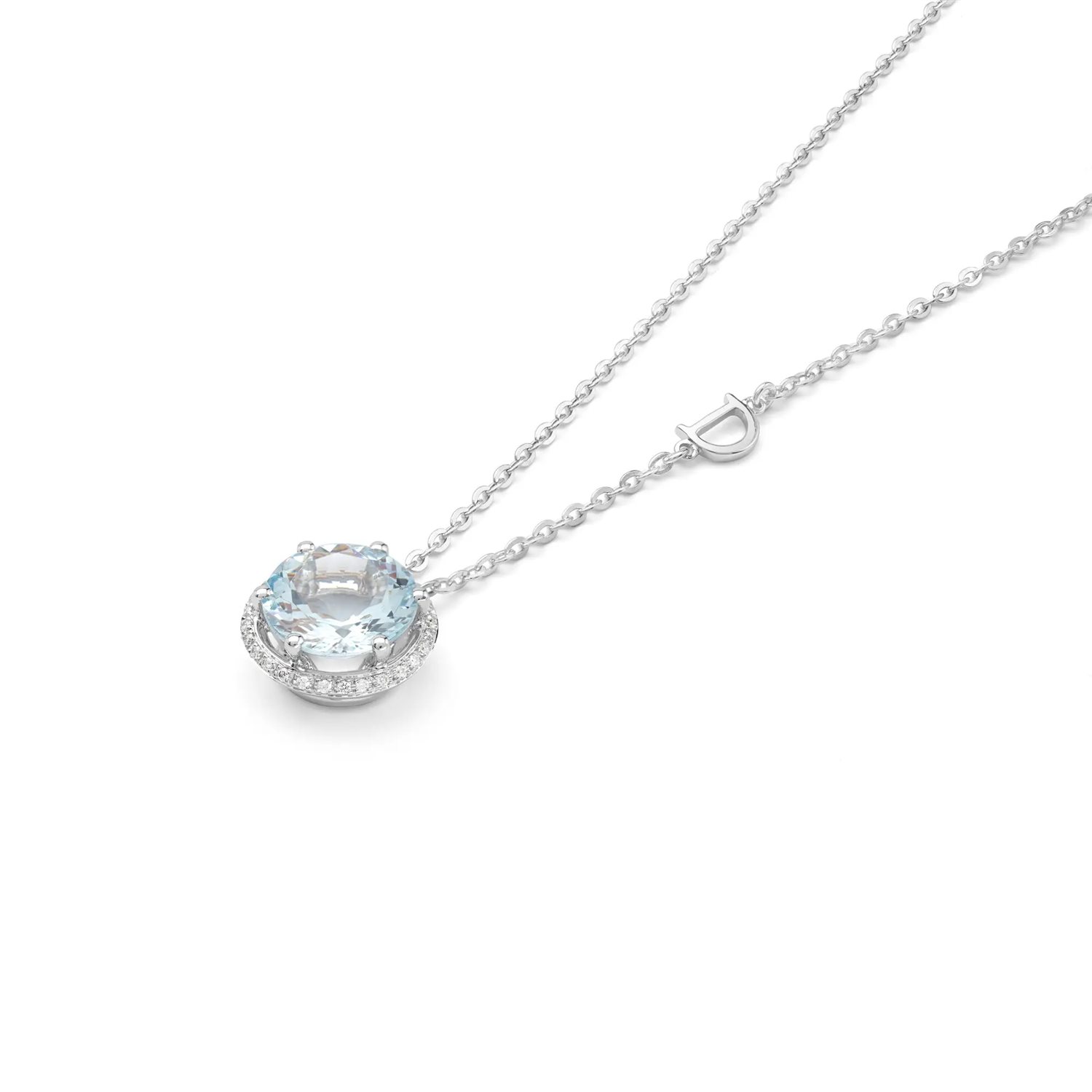 Collana Damiani Donna Minou in Oro bianco Acquamarina 20072792 - immagine 7