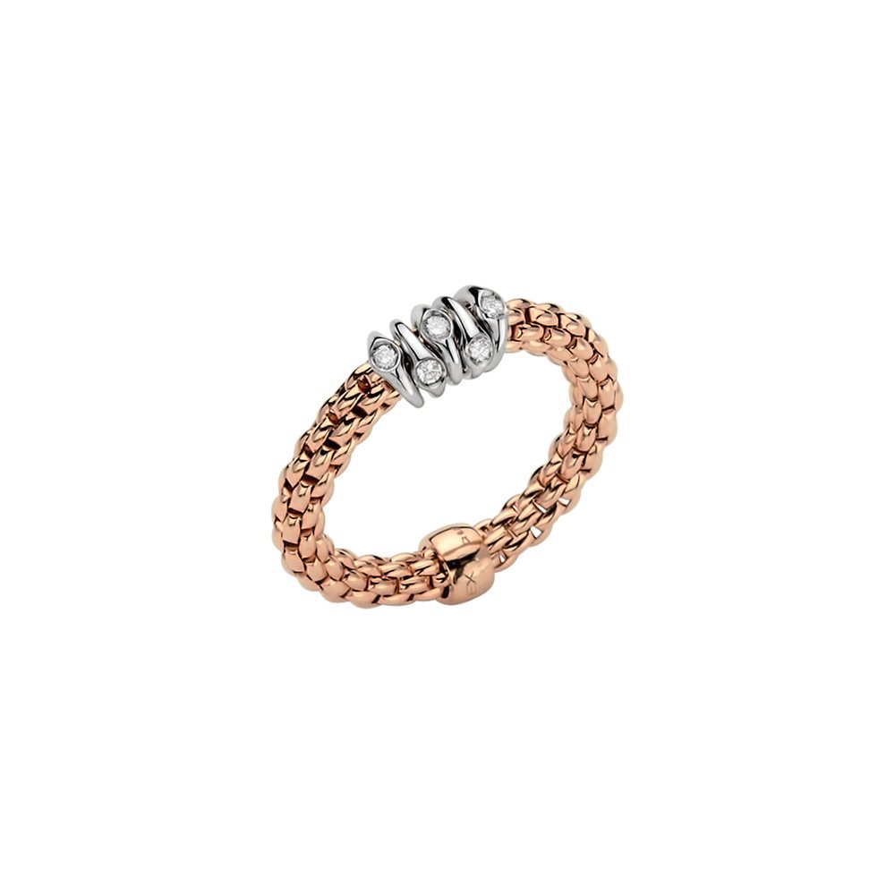 Anello Fope Donna Prima in Oro rosa Diamante