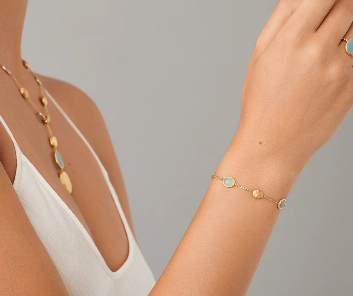 Bracciale Marco Bicego Donna Siviglia in Oro giallo Acquamarina BB1874-AQ01 - immagine 3