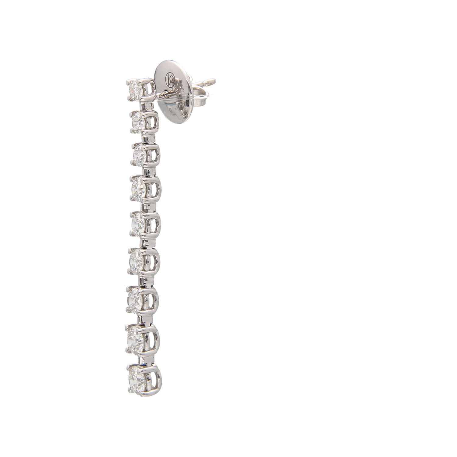 Orecchini Pendenti Valentina Callegher in Oro Bianco 18Kt con Diamanti 2.12 Ct G-F VS2 - immagine 3