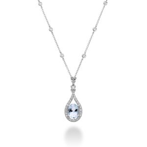 Collana Golay Donna ACQUAMARINA in Oro bianco Acquamarina PCLC136DAQ79
