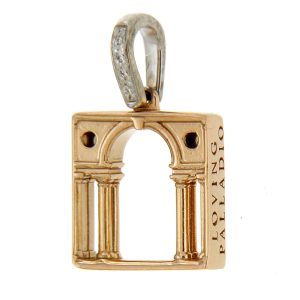 Pendente Loving Palladio  3D in Oro rosa Diamante 10R SERLIANA