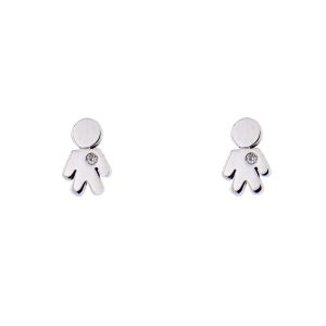 Orecchini Crivelli Bambino easy in Oro bianco Diamante 212-M365/M
