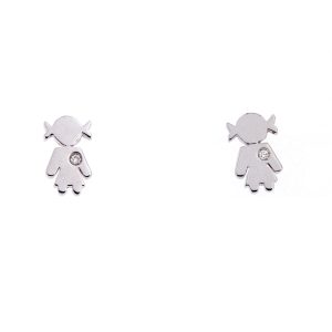 Orecchini Crivelli Donna easy in Oro bianco Diamante 212-M365/F