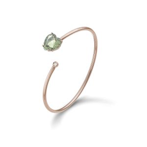 Bracciale Dezulian Gioielli Donna La Vie en Rose in Oro Prasiolite BCU12 PRASIOLITE