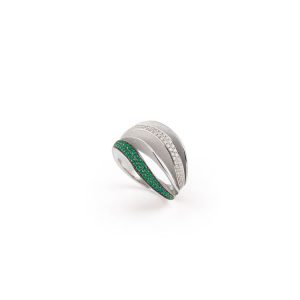 Anello Annamaria Cammilli Donna Velaa Color in Oro Smeraldo GAN3298V05W