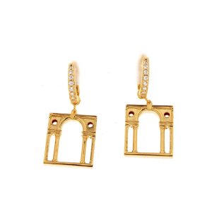 Orecchini Loving Palladio  Donna 3D in Argento Zircone ORG05 SERLIANA