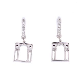 Orecchini Loving Palladio  Donna 3D in Argento Zircone ORB04 SERLIANA