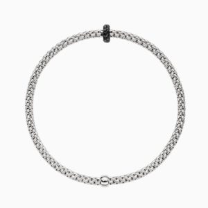Bracciale Fope Prima in Oro bianco Diamante Black 74508BX_BN_B_X1X_L